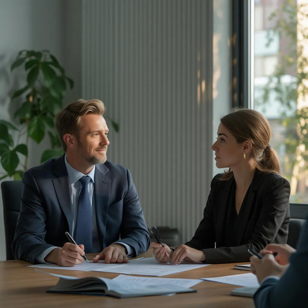 Consultant présentant une stratégie